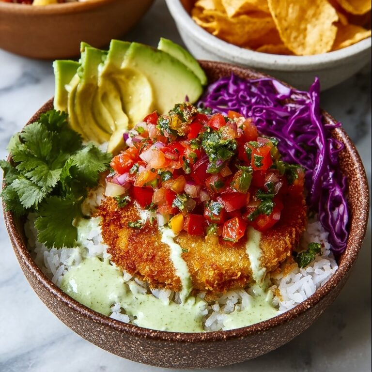 Crispy Fish Taco Bowls with Lime Cream Sauce Recipe