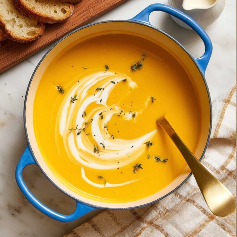 Creamy Butternut Squash Soup with Thyme Recipe