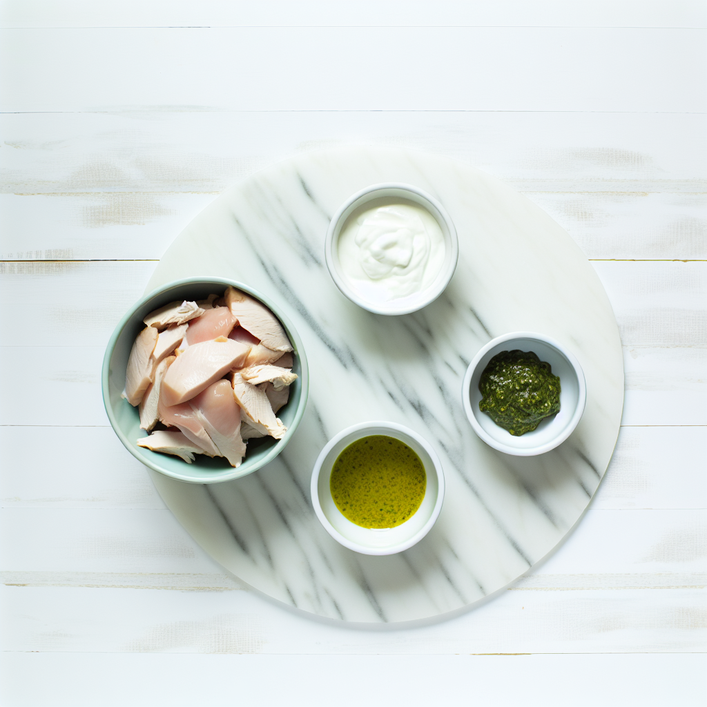 Simple Pesto Chicken Salad: 5-Minute High-Protein Lunch Recipe - Recipe Image