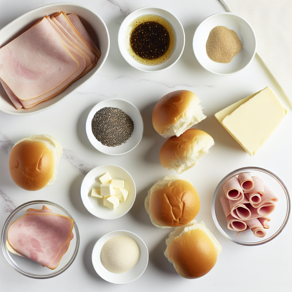 Ham and Swiss Hawaiian Roll Sliders Recipe - Recipe Image