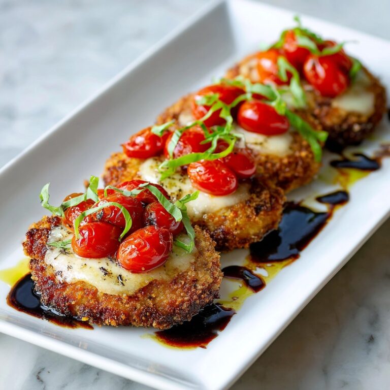 Crispy Italian Basil Chicken Cutlets with Roasted Tomato & Burrata Recipe