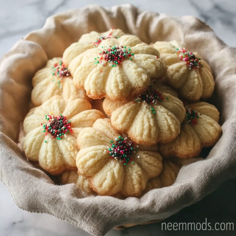 Decadent Danish Butter Cookies with a Chocolate Dipping Option Recipe
