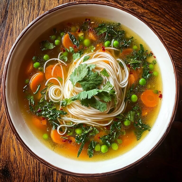 Ginger Garlic Broth with Rice Noodles for Ultimate Comfort Recipe
