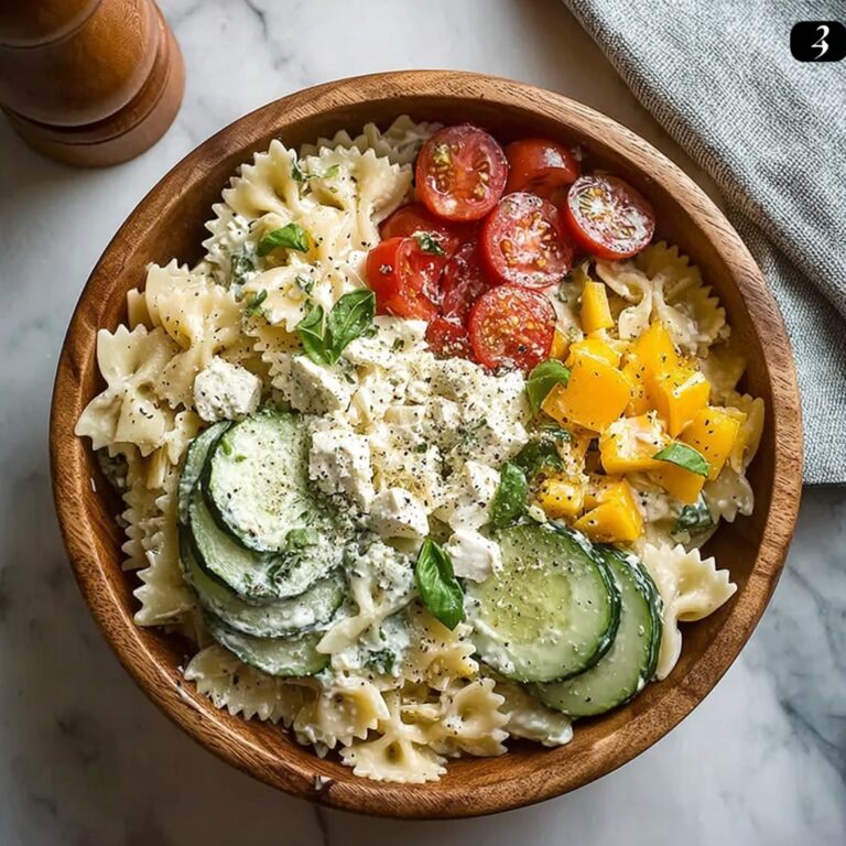 High Protein Cottage Cheese Pasta Salad Recipe