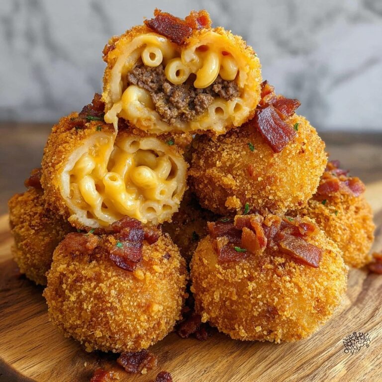 Cheesy Bacon Mac Burger Stuffed Onion Rings Recipe