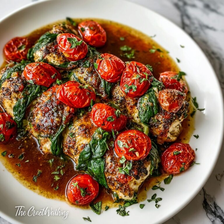 Balsamic Chicken Breast with Spinach and Tomatoes Recipe