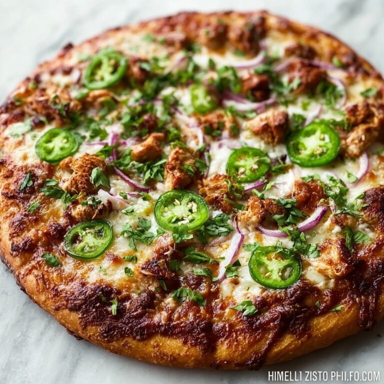 Spicy Chicken and Pickled Jalapeño Pizza Recipe