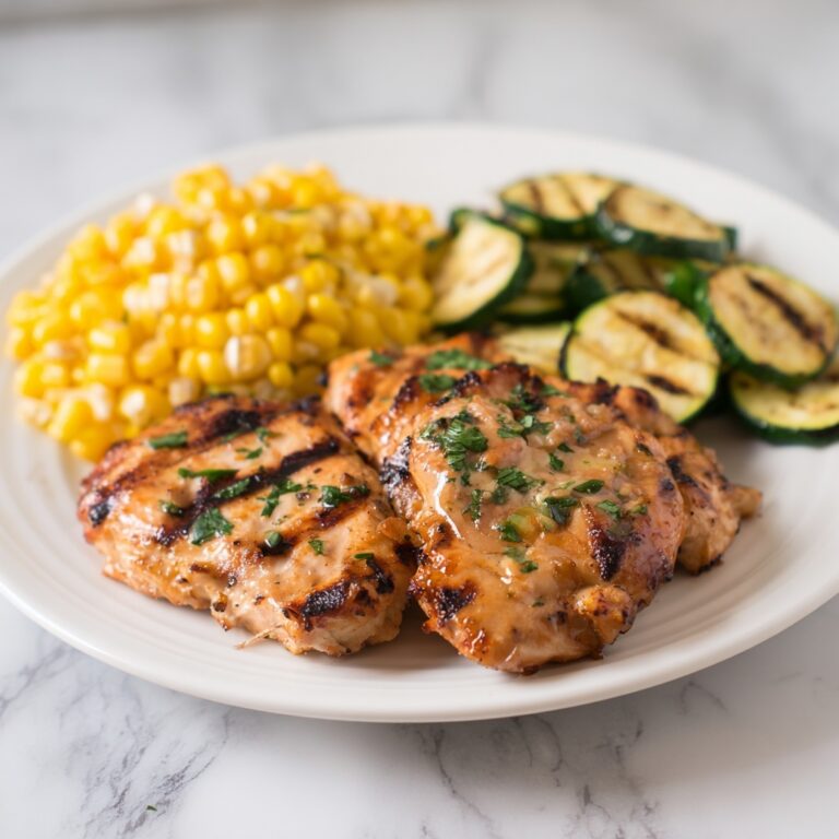 Garlic Butter Chicken with Zucchini and Corn Recipe