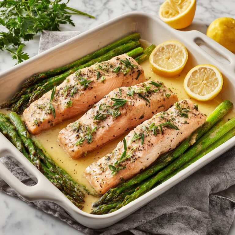 Baked Lemon Herb Salmon with Asparagus for Quick Gourmet Bliss Recipe