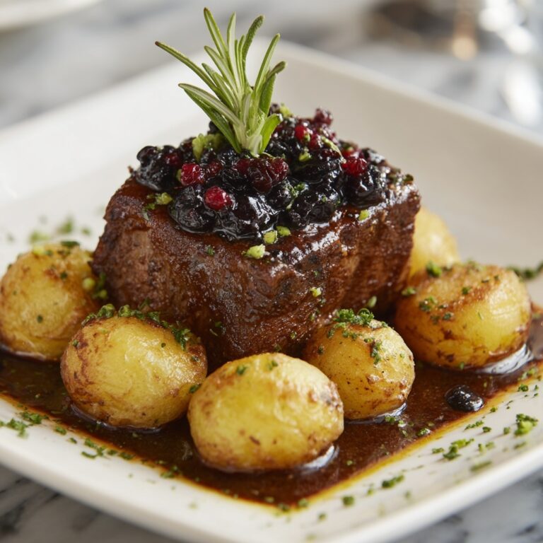 Slow-Braised Beef Roast with Cranberry Balsamic Glaze Recipe