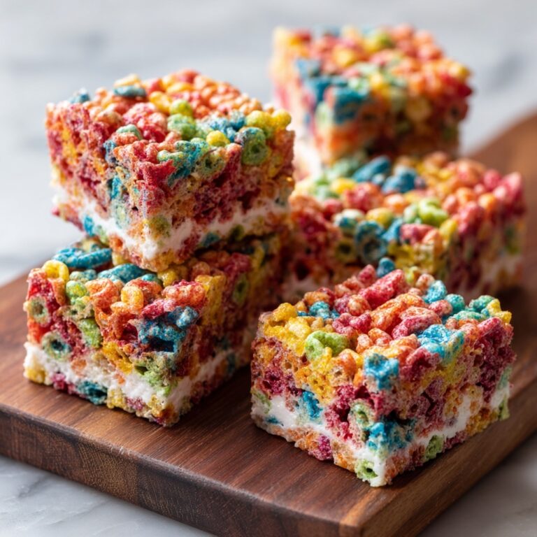(Perfectly Gooey) Fruity Pebble Rice Krispie Treats Recipe