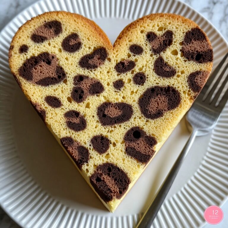 Cheetah Print Heart Cake Recipe