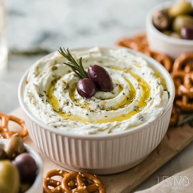 Dirty Martini Olive Dip (No-Bake, Salty, Creamy, Party-Perfect) Recipe