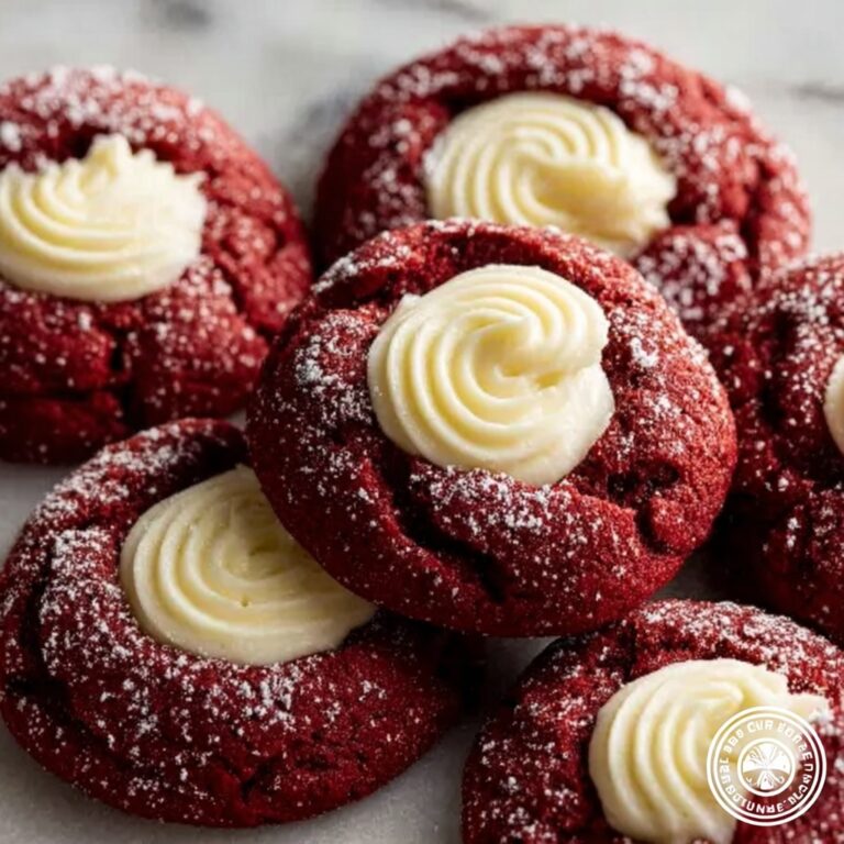 Mouthwatering Red Velvet Cream Cheese Thumbprint Cookies Recipe