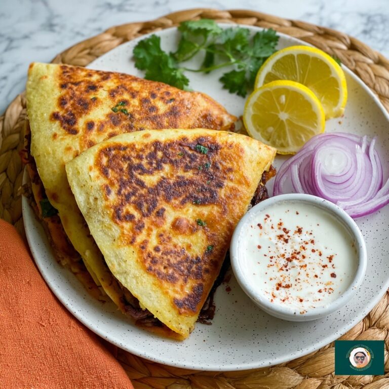 Stuffed Pita (Arayes) with Garlic-Tahini Dip and Pickled Red Onion Recipe