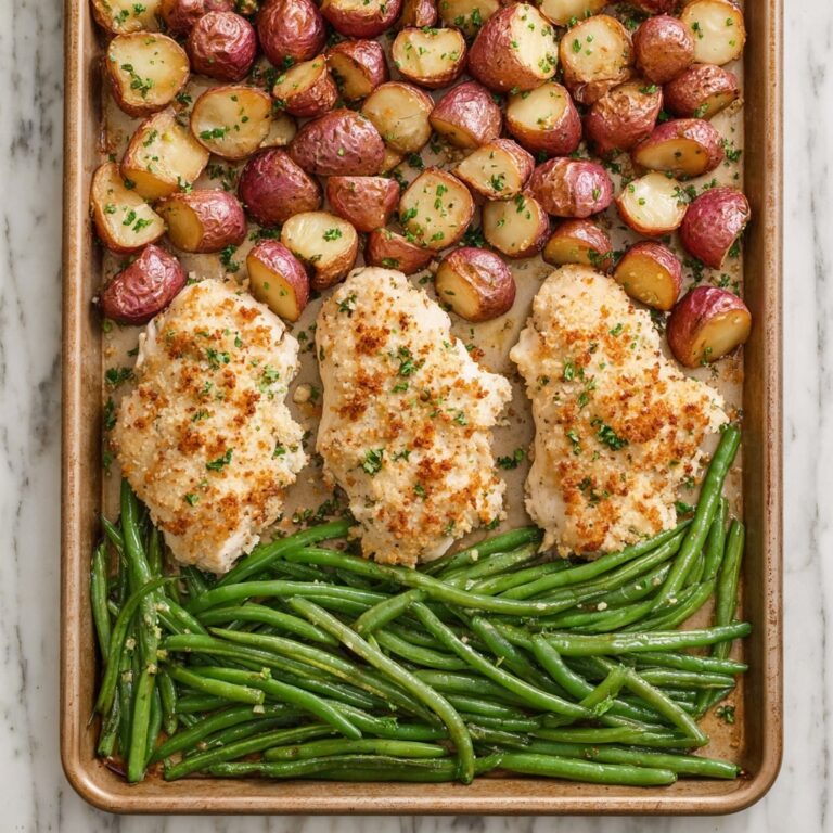 Parmesan Crusted Chicken Sheet Pan Dinner Recipe