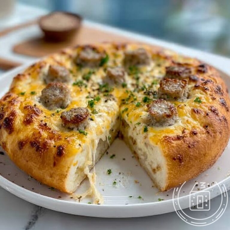 Sausage Gravy Crescent Roll Breakfast Pizza Recipe