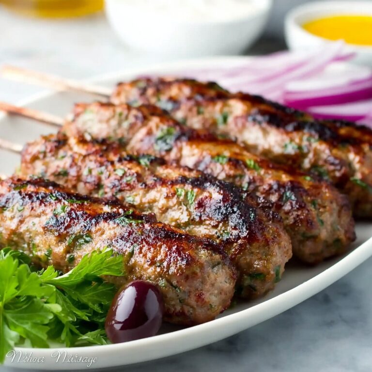 Simple Greek Ground Turkey Kabobs Recipe