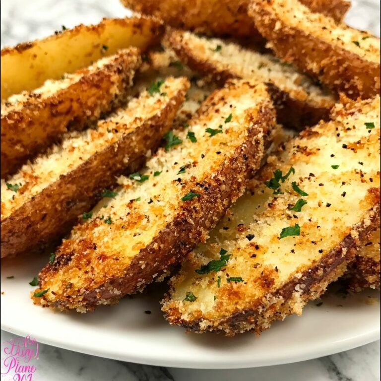 Baked Garlic Parmesan Potato Wedges Recipe