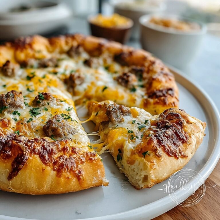 Sausage Gravy Crescent Roll Breakfast Pizza Recipe