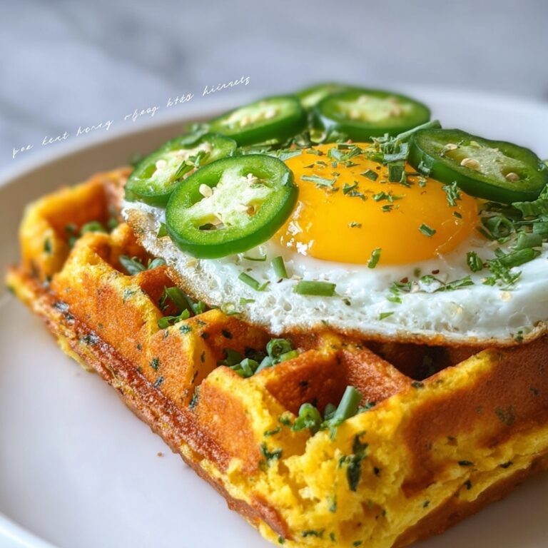 Cheddar Jalapeño Cornbread Waffles Recipe