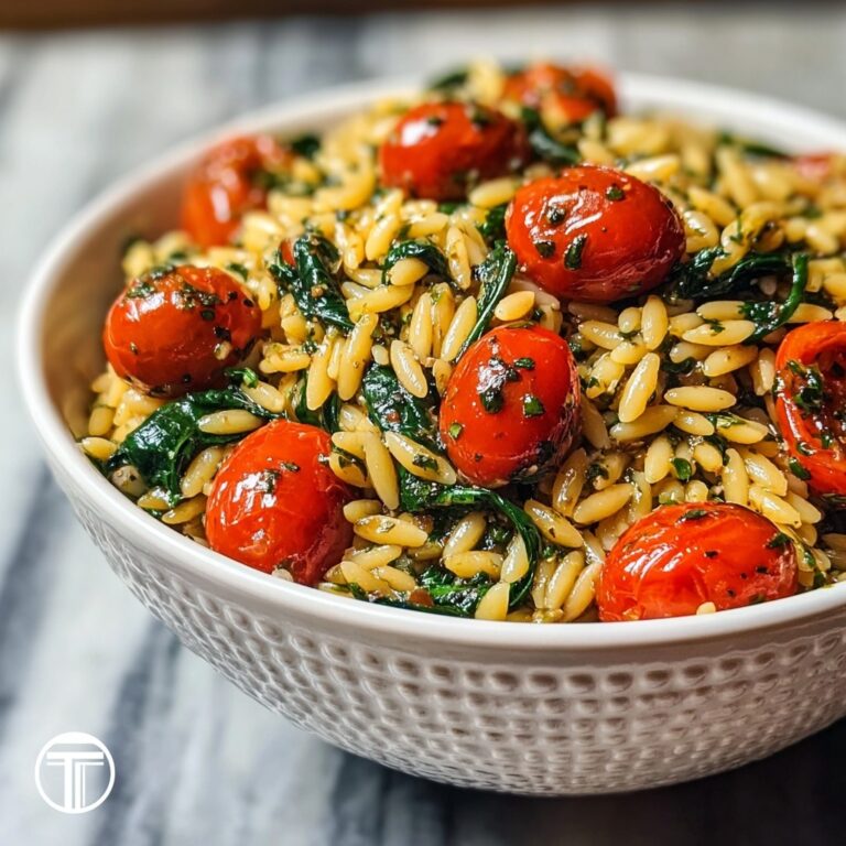 Easy Buttered Orzo with Spinach and Cherry Tomatoes Recipe