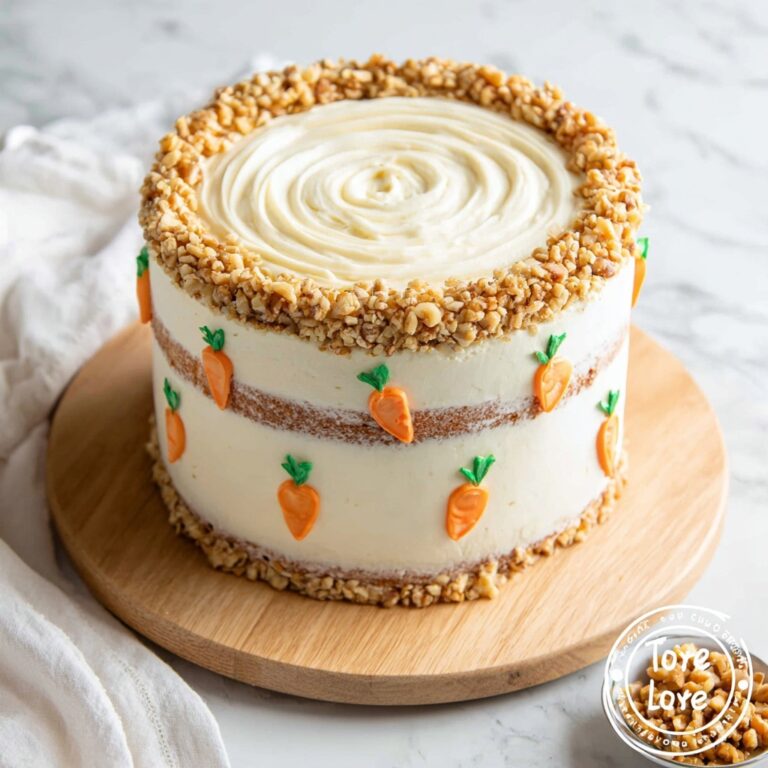 Vegan Carrot Cake with Swiss Meringue Buttercream and Candied Walnuts Recipe