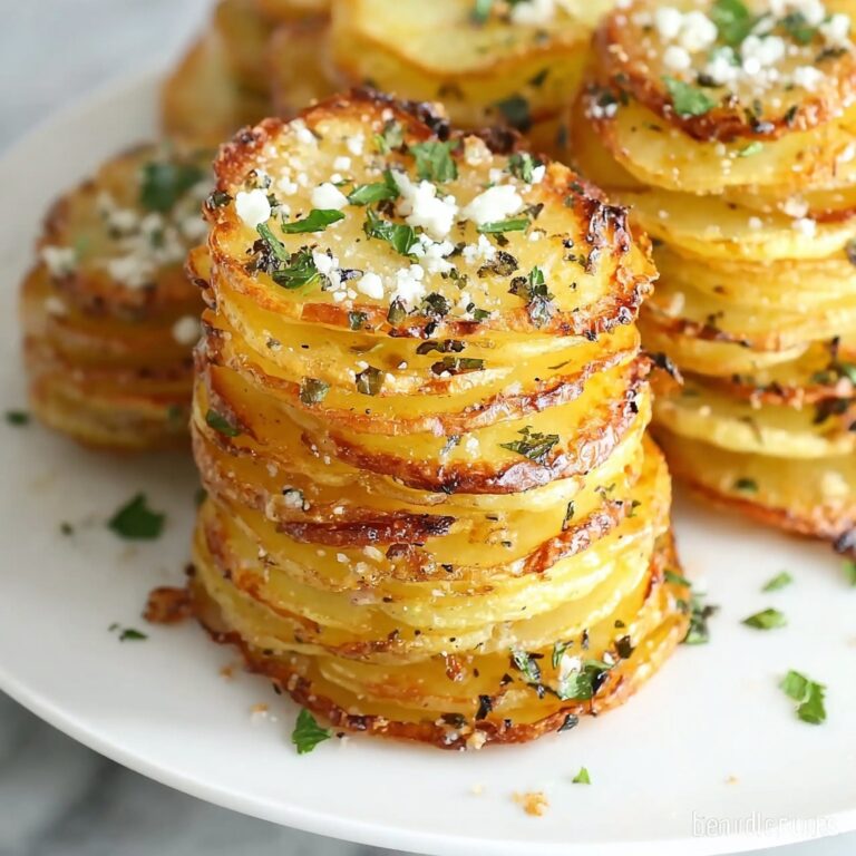 Garlic Potato Stacks Recipe