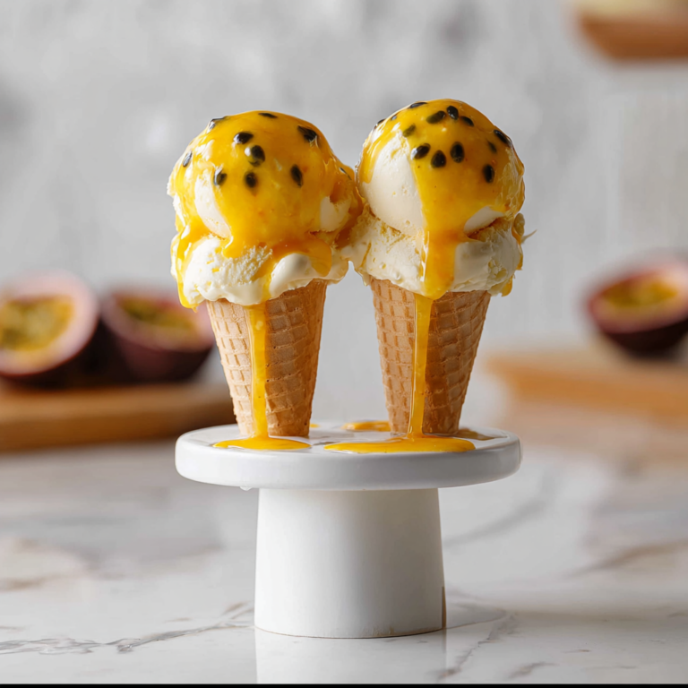 Passion Fruit Ice Cream (No Churn, 4 Ingredients) Recipe