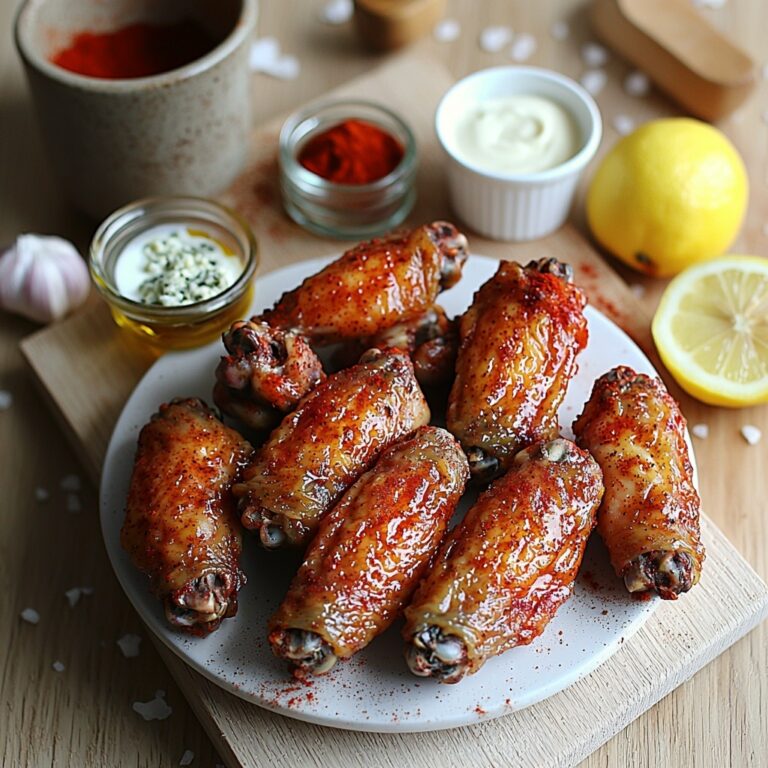 Dry Rub Baked Chicken Wings with Gorgonzola Sauce Recipe