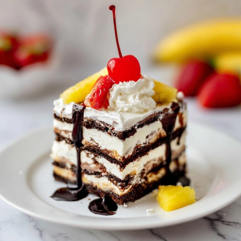 Banana Split Ice Cream Sandwich Cake Recipe