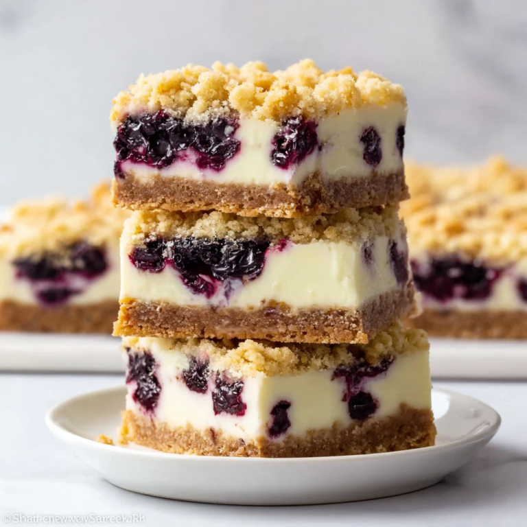 Lemon Blueberry Cheesecake Bars Recipe