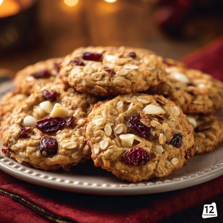 White Chocolate Cranberry Oatmeal Cookies Recipe