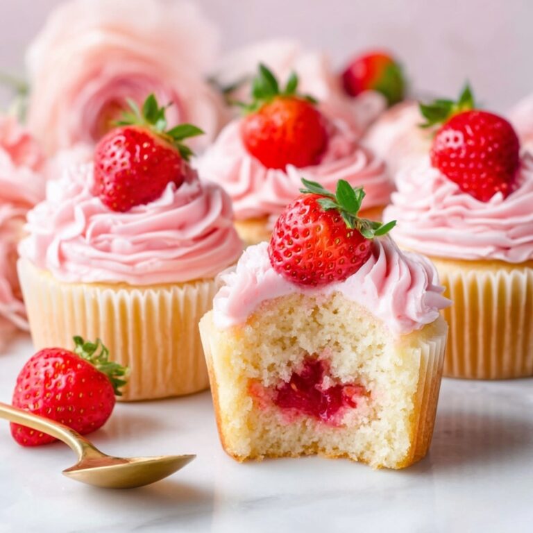Fresh Strawberry Cupcakes with Cream Cheese Frosting Recipe