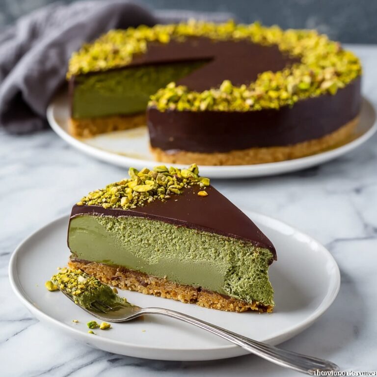 Flourless Pistachio Cake with Chocolate Ganache Recipe