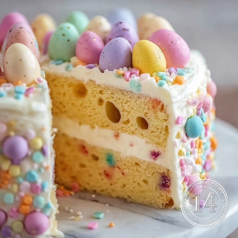 Pastel Easter Poke Cake with Pudding and Whipped Topping Recipe