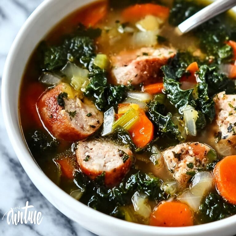 Hearty Chicken Sausage and White Bean Soupwith Kale and Tomatoes Recipe