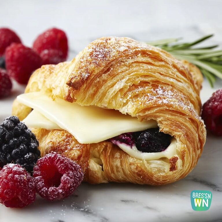 Cranberry Blueberry Brie Crescent Rolls with Rosemary Recipe