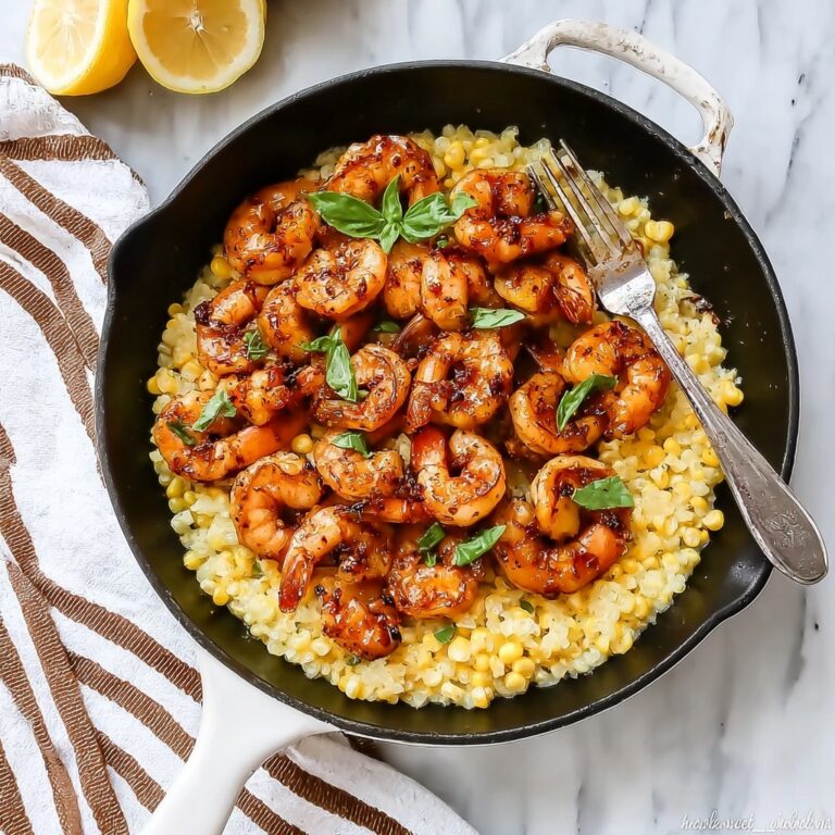 Creamy Shrimp and Corn Orzo Skillet Recipe