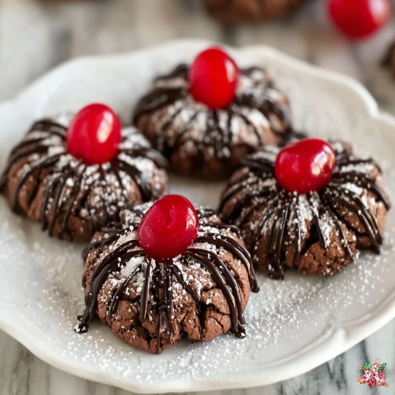 Chocolate-Covered Cherry Thumbprints Recipe