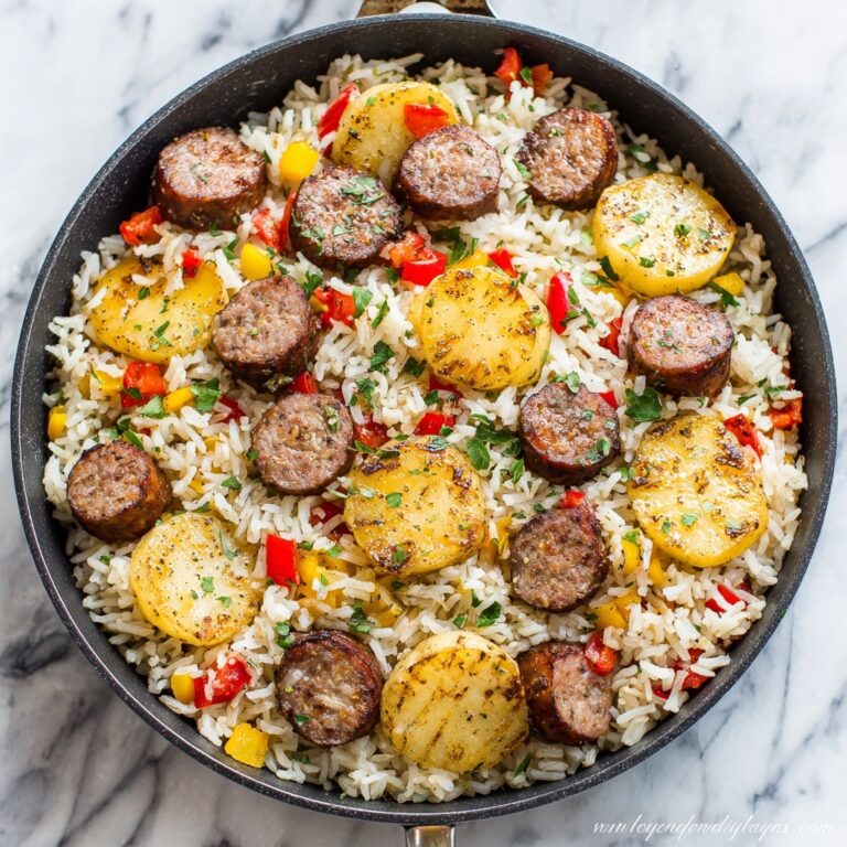 Summer Sausage Skillet with Andouille and Fresh Herb Crema Recipe