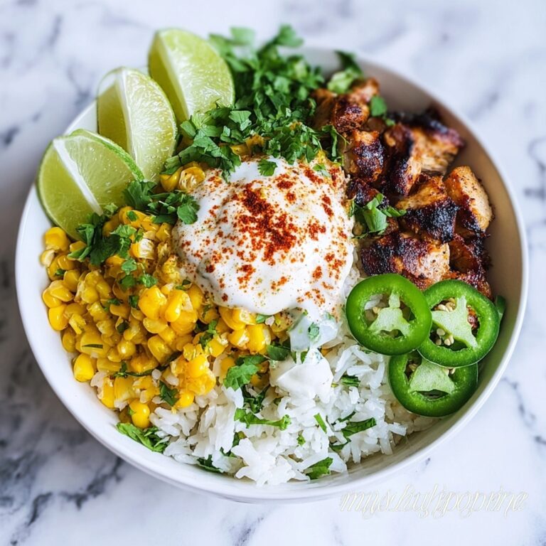 Mexican Street Corn Chicken Rice Bowl Recipe
