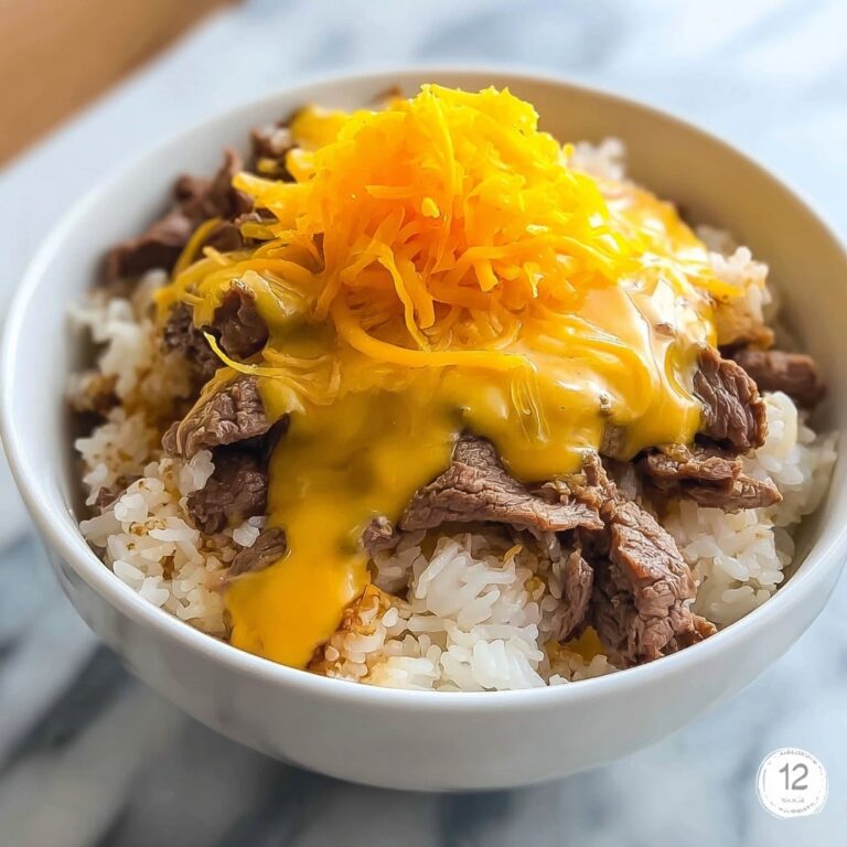 Garlic Butter Beef and Cheddar Rice Recipe