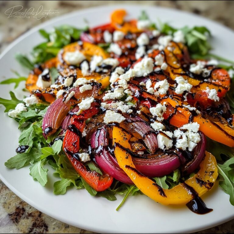 Roasted Red Pepper Salad with Feta, Cherry Tomatoes, and Balsamic Vinaigrette Recipe
